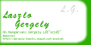 laszlo gergely business card